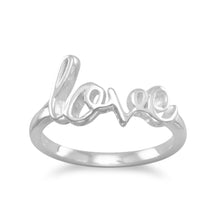 Load image into Gallery viewer, Polished Script &quot;love&quot; Ring
