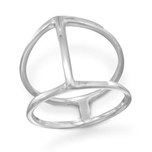 Load image into Gallery viewer, Double Row Ring with Center Bar
