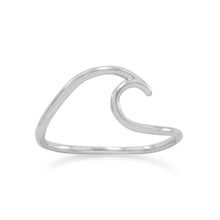 Load image into Gallery viewer, &quot;Wave of Fresh Air&quot; Rhodium Plated Wave Ring
