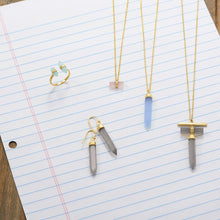 Load image into Gallery viewer, Neptune Moonstone Gold Earrings
