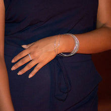 Load image into Gallery viewer, Rhodium Plated CZ Bar Ring
