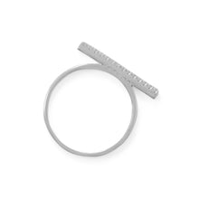 Load image into Gallery viewer, Rhodium Plated CZ Bar Ring
