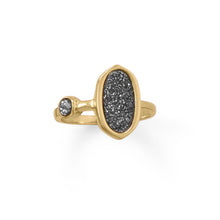 Load image into Gallery viewer, 14 Karat Gold Plate Druzy Ring
