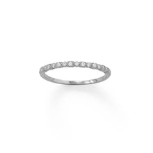 Load image into Gallery viewer, Rhodium Plated Thin CZ Ring
