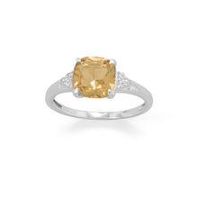 Load image into Gallery viewer, Sterling Silver Citrine and CZ Band

