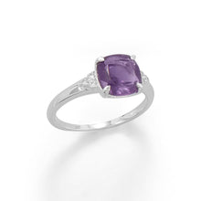 Load image into Gallery viewer, Morgana Silver Amethyst Ring

