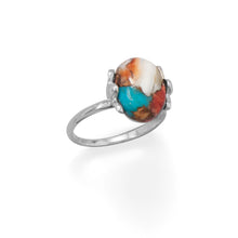 Load image into Gallery viewer, Spiny Oyster and Turquoise Ring
