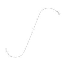 Load image into Gallery viewer, 9&quot; + 1&quot; Sideways Cross Anklet
