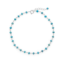 Load image into Gallery viewer, Blue Sea! Turquoise Anklet
