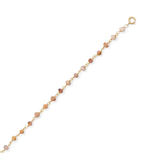 Load image into Gallery viewer, Pretty In Pink! Pink Opal 14 Karat Gold Plated Anklet
