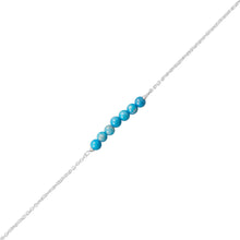 Load image into Gallery viewer, Blue Howlite Bead Bar Anklet

