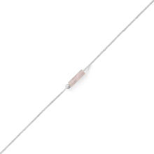 Load image into Gallery viewer, 9.25&quot; Rose Quartz Tube Anklet
