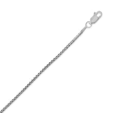 Load image into Gallery viewer, Oxidized Rounded Box Chain Necklace (1.6mm)
