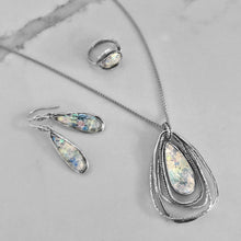 Load image into Gallery viewer, Ancient Roman Glass Two Part Pear Drop Pendant Necklace
