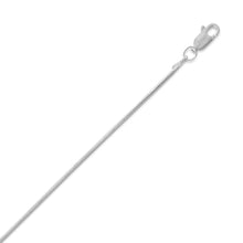 Load image into Gallery viewer, 025 Rhodium Plated Snake Chain Necklace (1mm)
