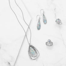 Load image into Gallery viewer, Ancient Roman Glass Two Part Pear Drop Pendant Necklace
