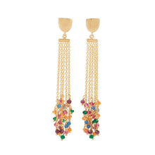 Load image into Gallery viewer, 14 Karat Gold Plated Brass Multi Color Fashion Earrings

