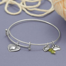 Load image into Gallery viewer, Silver Tone Expandable Wire Fashion Bangle
