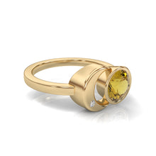Load image into Gallery viewer, The Zora Luna Signature Yellow Gold Ring
